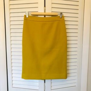 J.Crew no.2 pencil skirt mustard wool size 2
